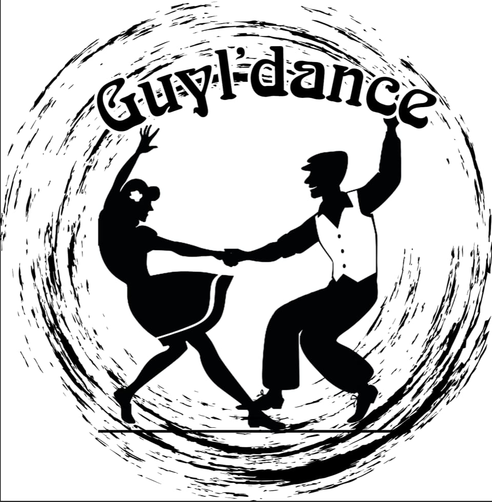 WhatsApp Image 2023-10-12 at 18.33.21 logo Guyl'dance. image noir et blanc, 2 danseurs de rock dans un cercle