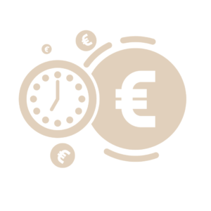 icone d'un euro et une horloge